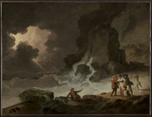 Bouře za Isle of Wight od Julius Caesar Ibbetson