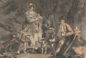 Dřevorubec a jeho rodina od Julius Caesar Ibbetson