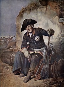 Fridrich Veliký, král Pruska (barva lito) od Julius Friedrich Anton (after) Schrader