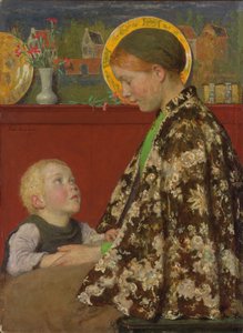 Mladá matka, cca 1892-1895 (olej na plátně) od Julius Gari Melchers