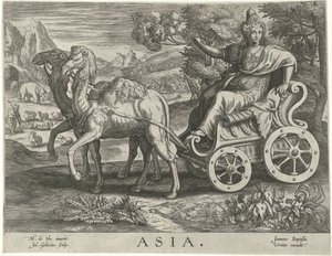 Asie Asie (název na objektu) Čtyři kontinenty (název série) od Julius Goltzius