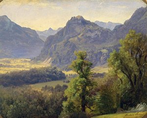 Údolí Inn poblíž Brannenburgu od Julius Lange