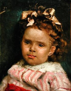 Little Girl Metisse (olej na plátně) od Julius Leblanc Stewart