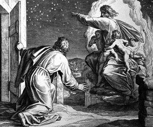 Abraham dostává Boží rozkaz opustit Harran od Julius Schnorr von Carolsfeld