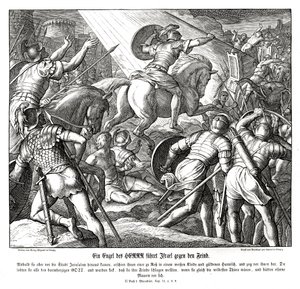 Anděl vede Izraelity, 2 Makabejské od Julius Schnorr von Carolsfeld
