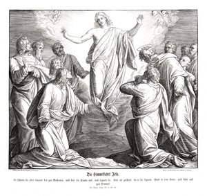 Nanebevstoupení Krista, Lukášovo evangelium od Julius Schnorr von Carolsfeld