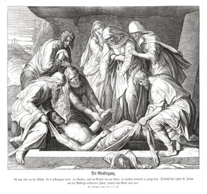 Pohřeb Ježíše, Janovo evangelium od Julius Schnorr von Carolsfeld