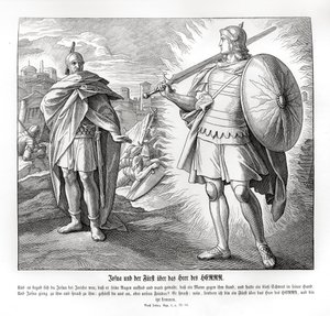 Kapitán Hospodinova zástupu mimo Jericho, Joshua od Julius Schnorr von Carolsfeld