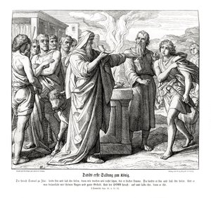 David je pomazán jako král Izraele od Julius Schnorr von Carolsfeld