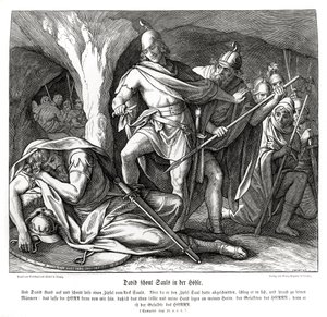 David ušetří Saulův život od Julius Schnorr von Carolsfeld