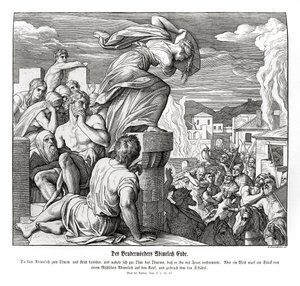 Smrt Abimelecha, soudců od Julius Schnorr von Carolsfeld