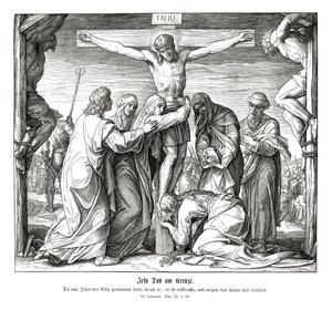 Smrt Ježíše na kříži, Janovo evangelium od Julius Schnorr von Carolsfeld