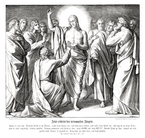 Pochybující Tomáš, Janovo evangelium od Julius Schnorr von Carolsfeld