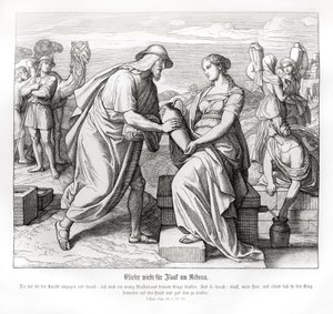 Eliezer a Rebecca u studny, Genesis od Julius Schnorr von Carolsfeld
