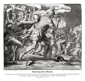 Gideonovo vítězství nad Madianity, soudci od Julius Schnorr von Carolsfeld