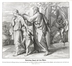 Hagar a Ismael jsou posláni pryč, Genesis od Julius Schnorr von Carolsfeld