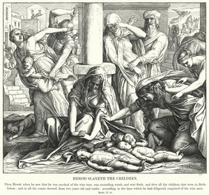 Herodes zabije děti od Julius Schnorr von Carolsfeld