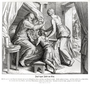 Izák žehná Jákobovi místo Ezaua, Genesis od Julius Schnorr von Carolsfeld