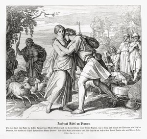 Jacob a Rachel u studny, Genesis od Julius Schnorr von Carolsfeld