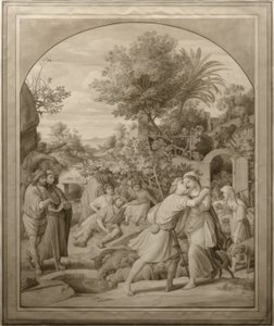 Jacob a Rachel u studny od Julius Schnorr von Carolsfeld