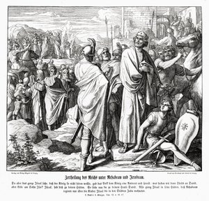 Jeroboám a Rechabeám od Julius Schnorr von Carolsfeld