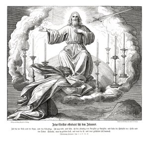 Ježíš Kristus se zjevuje Janovi, Zjevení od Julius Schnorr von Carolsfeld