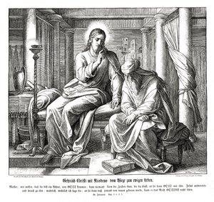 Ježíš a Nikodém, Janovo evangelium od Julius Schnorr von Carolsfeld