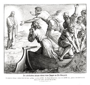 Ježíš se zjevuje svým učedníkům, Janovo evangelium od Julius Schnorr von Carolsfeld