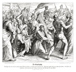 Ježíš nesoucí kříž, Lukášovo evangelium od Julius Schnorr von Carolsfeld