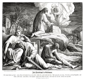 Ježíš v zahradě Getsemanské, Matoušovo evangelium od Julius Schnorr von Carolsfeld