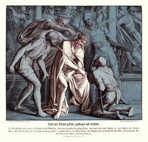 Ježíšovi je dána trnová koruna, Markovo evangelium od Julius Schnorr von Carolsfeld