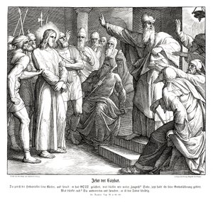Ježíšův soud před Kaifášem, Matoušovo evangelium od Julius Schnorr von Carolsfeld