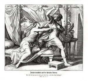 Joseph odmítá lhát s Putifarem, Genesis od Julius Schnorr von Carolsfeld