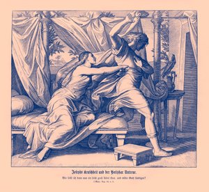 Joseph odmítá lhát s Putifarem, Genesis od Julius Schnorr von Carolsfeld