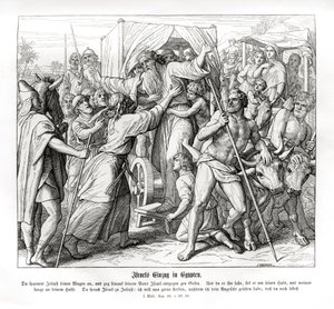 Josefův otec přijíždí do Egypta, Genesis od Julius Schnorr von Carolsfeld