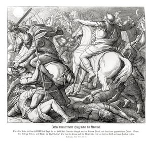 Jozuovo vítězství nad Amorejci, Jozue od Julius Schnorr von Carolsfeld