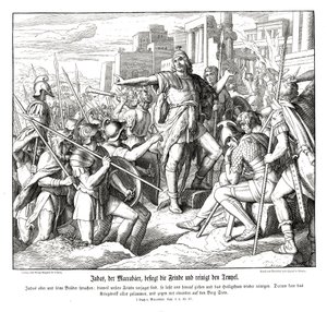 Jidáš Makabejský poráží své nepřátele od Julius Schnorr von Carolsfeld