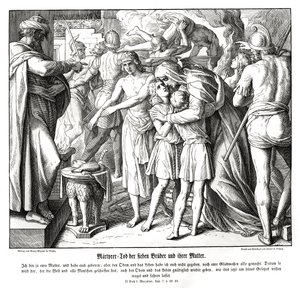 Umučení sedmi synů, 2 Makabejské od Julius Schnorr von Carolsfeld