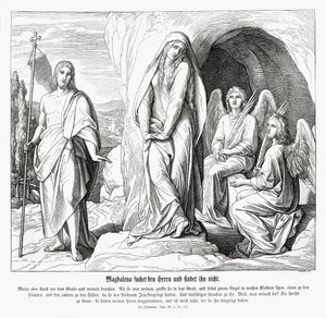 Marie Magdaléna u Ježíšova hrobu, Janovo evangelium od Julius Schnorr von Carolsfeld