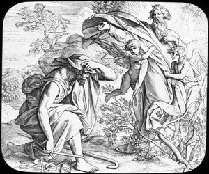 Mojžíš a hořící keř, 19. století od Julius Schnorr von Carolsfeld