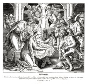 Narození Páně, Lukášovo evangelium od Julius Schnorr von Carolsfeld