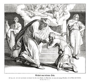 Podobenství o milosrdném Samaritánovi, Lukášovo evangelium od Julius Schnorr von Carolsfeld