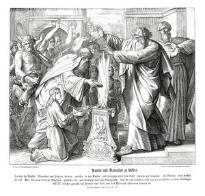 Pavla a Barnaba v Lystrii, Skutky apoštolů od Julius Schnorr von Carolsfeld