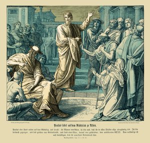Pavel káže v Athénách Skutky apoštolů od Julius Schnorr von Carolsfeld