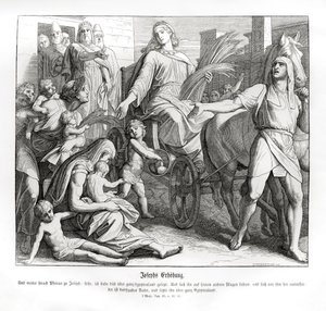 Faroah dělá Josefa vůdcem nad Egyptem, Genesis od Julius Schnorr von Carolsfeld