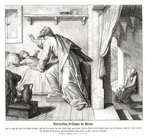 Oživení syna vdovy od Julius Schnorr von Carolsfeld