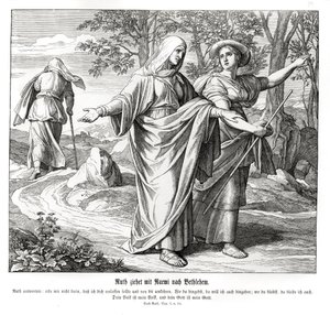 Ruth jde s Noemi do Betléma, Ruth od Julius Schnorr von Carolsfeld