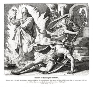 Saul s čarodějnicí z Endoru od Julius Schnorr von Carolsfeld
