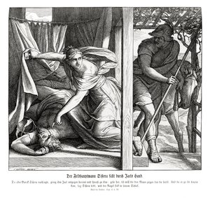 Sisera je zabit Jael, soudci od Julius Schnorr von Carolsfeld