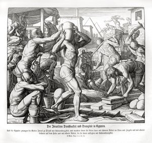 Izraelité jsou zotročeni v Egyptě, Exodus od Julius Schnorr von Carolsfeld